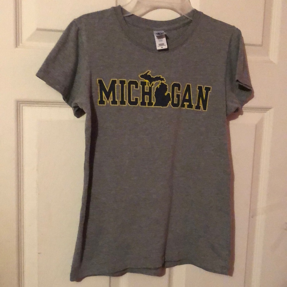 Michigan Gray T-Shirt Womens Medium M New Agenda By Perrin